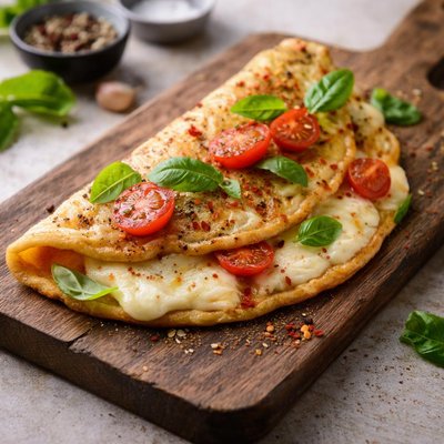 Mozzarella cheese omelette