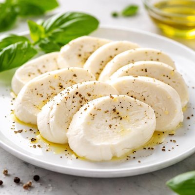 Mozzarella cheese slices