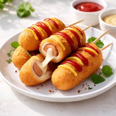 Mozzarella Mini Würstchen Mais-Hund