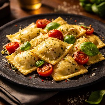 Mozzarella ravioli