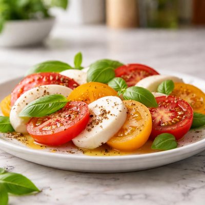 Mozzarella with tomatoes