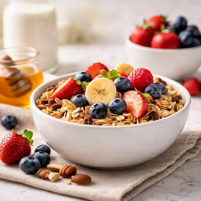 Muesli and fruit