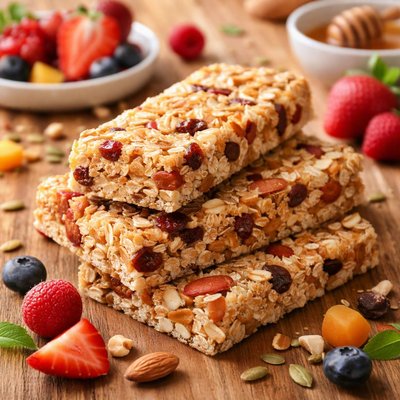 Muesli bar with fruit