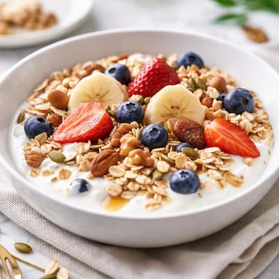 Muesli with yogurt