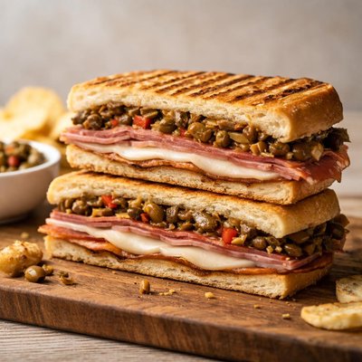 Muffuletta panini