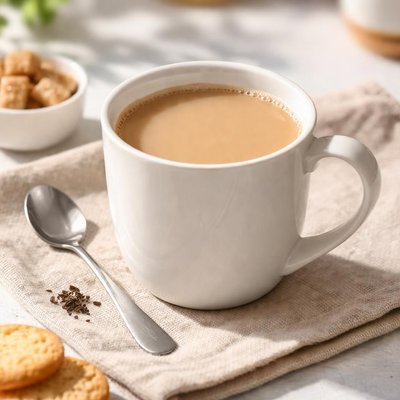 Mug of tea with milk