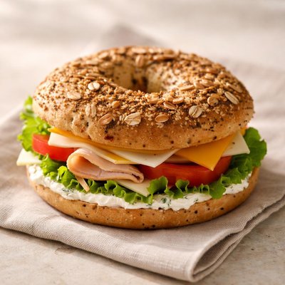 Multigrain bagel flat panera
