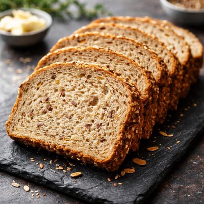 Multigrain bread slices