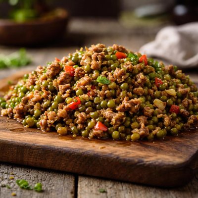 Mung bean and pork stir fry