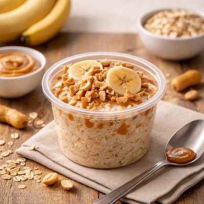 Mush overnight oats peanut butter