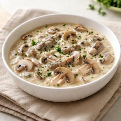 Mushroom-sour cream sauce