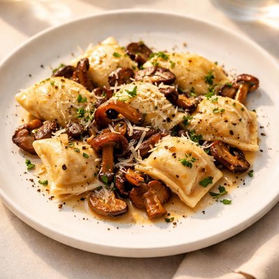 Mushroom agnolotti