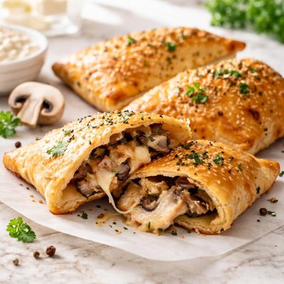 Mushroom and cheese pocket