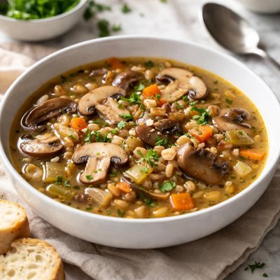 Mushroom barley soup