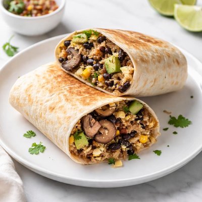 burrito de champiñones