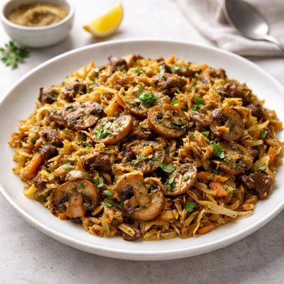 Mushroom cabbage fry