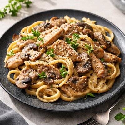 Mushroom chicken pasta