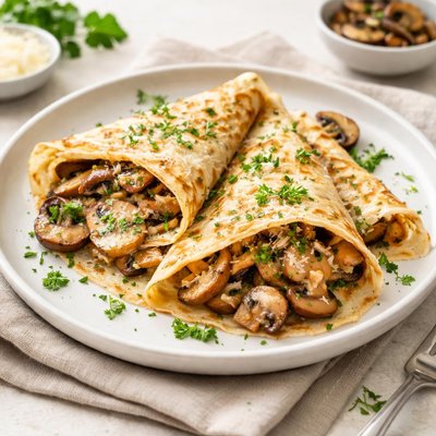 Mushroom crepe