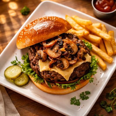 Mushroom hamburger