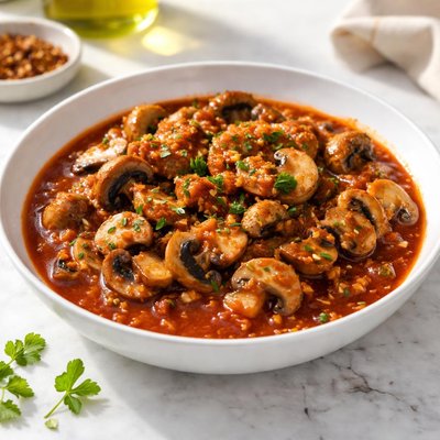 Mushroom in tomato sauce