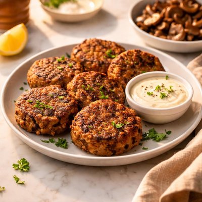 Mushroom mince patties