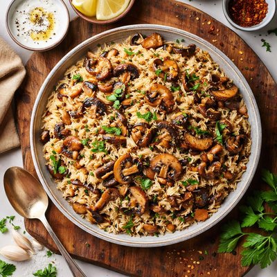 Mushroom pilau