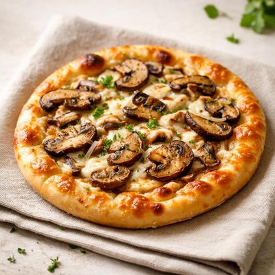 Pizza de champiñones pequeña