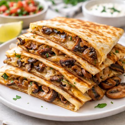 Mushroom quesadilla
