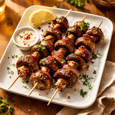 Mushroom skewer