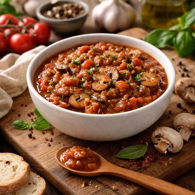 Mushroom tomato sauce