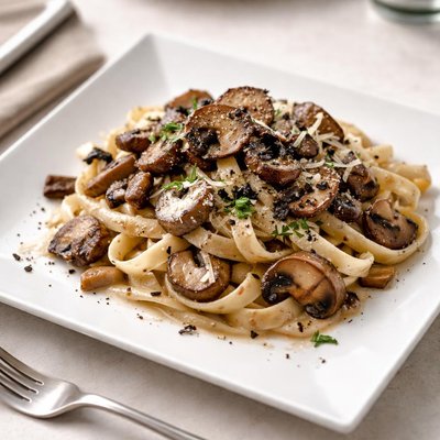 Mushroom truffle pasta