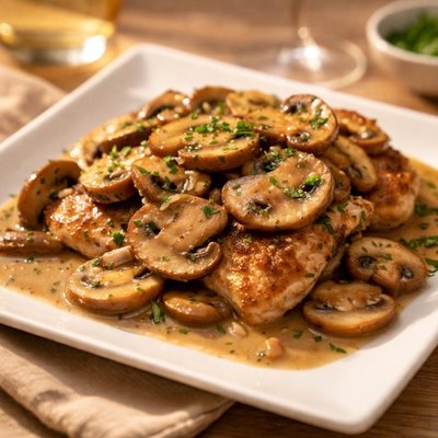 Mushroom wine sauce