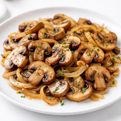 Mushrooms and onion