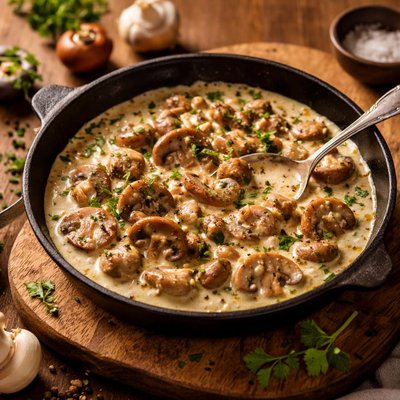 Mushrooms in cream