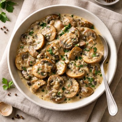 Mushrooms in cream sauce