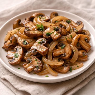 Mushrooms onions