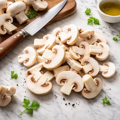 Mushrooms sliced