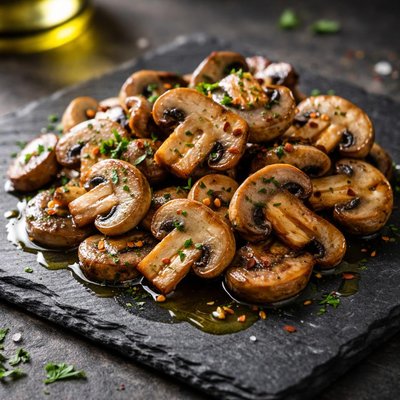 Mushrooms with olive oil