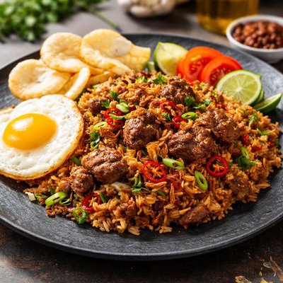 Mutton nasi gorreng