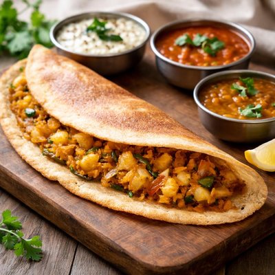 Mysore onion masala dosa
