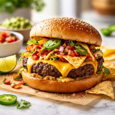 超级玉米片汉堡