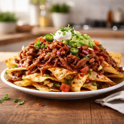 Nachos with pulled pork