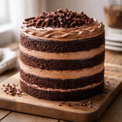 Naked chocolate cake