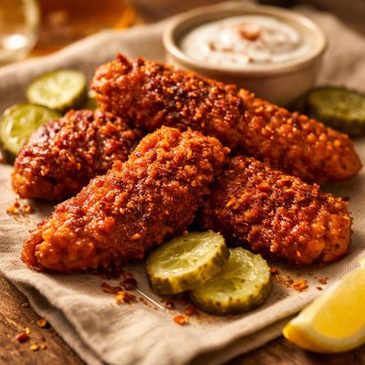 Nashville hot jumbo chicken tenders