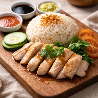 Nasi ayam steamed