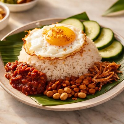 Nasi lemak egg