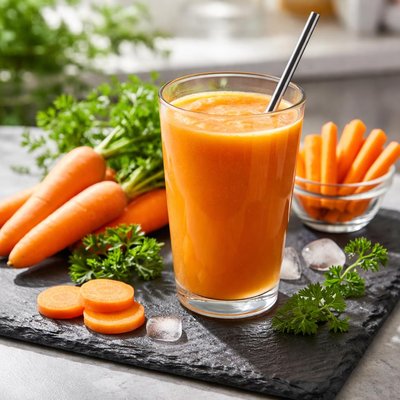 不加糖的天然胡萝卜汁
