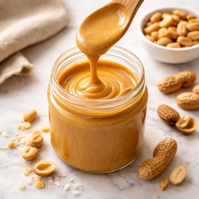 Natural peanut butter drizzle