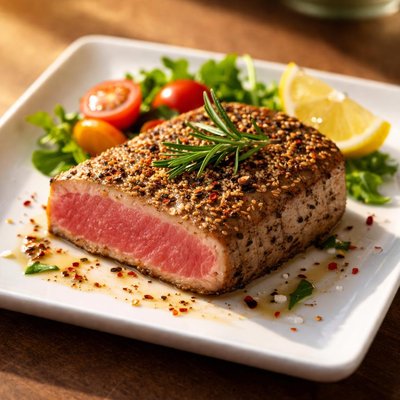 Natural tuna steak