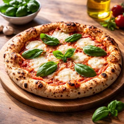 Neapolitan pizza margherita